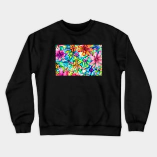 Floral Pattern Crewneck Sweatshirt